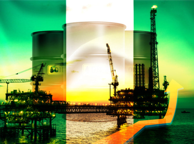 Photo illustration of oil well